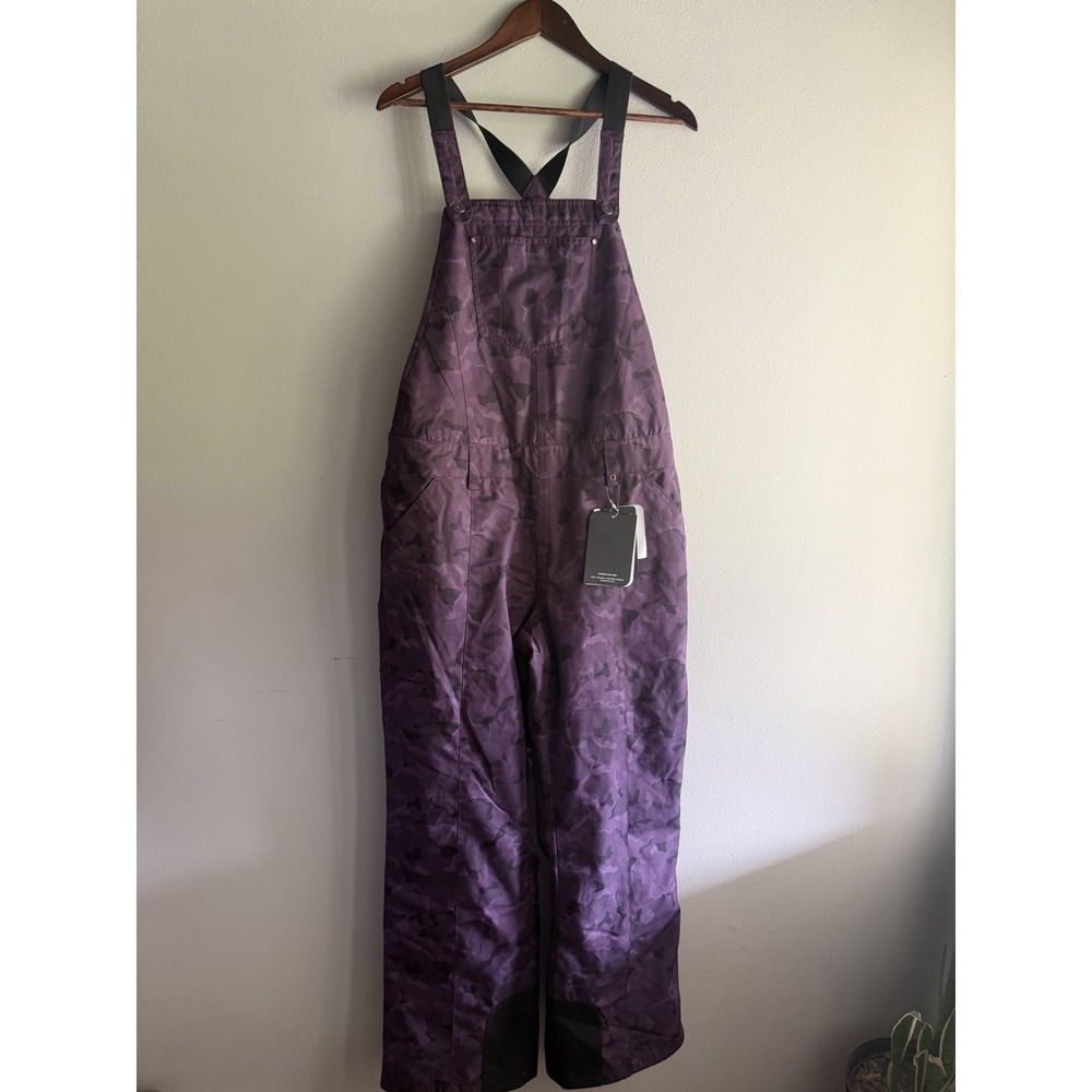 Obermeyer Women's Standard Malta Snow Bibs Overalls, Magnetic Camo Size 14S NWT